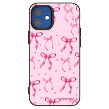 Picasee fekete szilikon tok az alábbi mobiltelefonokra Apple iPhone 12 mini - Bow Aesthetic