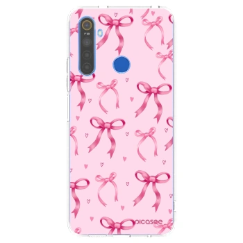 Picasee átlátszó szilikon tok az alábbi mobiltelefonokra Realme 5 - Bow Aesthetic