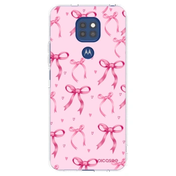 Picasee átlátszó szilikon tok az alábbi mobiltelefonokra Motorola Moto G9 Play - Bow Aesthetic
