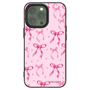 Picasee fekete szilikon tok az alábbi mobiltelefonokra Apple iPhone 13 Pro - Bow Aesthetic