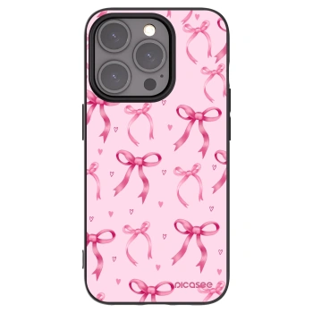 Picasee fekete szilikon tok az alábbi mobiltelefonokra Apple iPhone 15 Pro - Bow Aesthetic