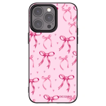 Picasee fekete szilikon tok az alábbi mobiltelefonokra Apple iPhone 15 Pro Max - Bow Aesthetic