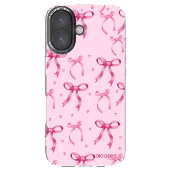 Picasee átlátszó szilikon tok az alábbi mobiltelefonokra Apple iPhone 16 - Bow Aesthetic