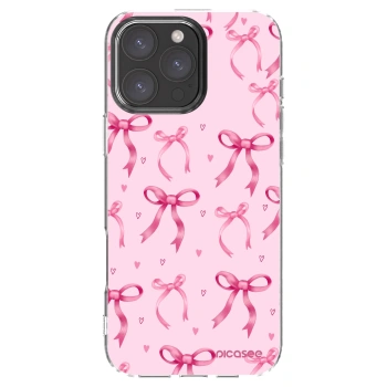 Picasee átlátszó szilikon tok az alábbi mobiltelefonokra Apple iPhone 16 Pro Max - Bow Aesthetic