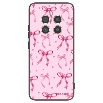 Picasee fekete szilikon tok az alábbi mobiltelefonokra Realme 12 Pro 5G - Bow Aesthetic