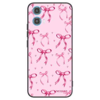 Picasee fekete szilikon tok az alábbi mobiltelefonokra Motorola Moto G34 5G - Bow Aesthetic