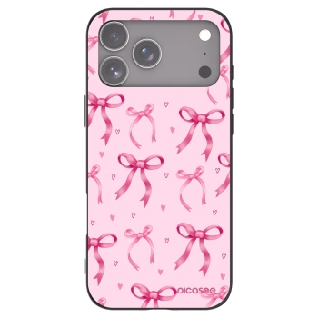 Picasee fekete szilikon tok az alábbi mobiltelefonokra Apple iPhone 17 Pro Max - Bow Aesthetic