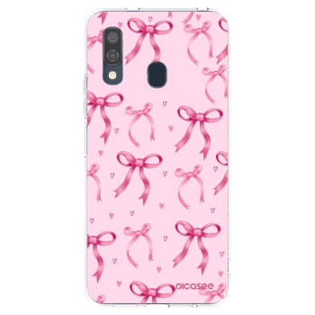 Picasee átlátszó szilikon tok az alábbi mobiltelefonokra Samsung Galaxy A40 A405F - Bow Aesthetic