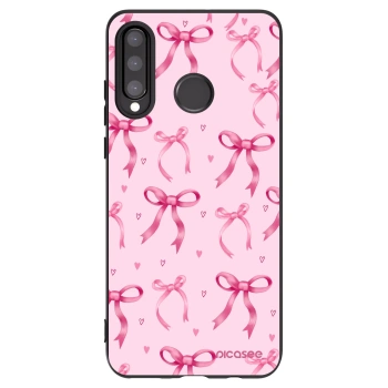 Picasee fekete szilikon tok az alábbi mobiltelefonokra Huawei P30 Lite - Bow Aesthetic