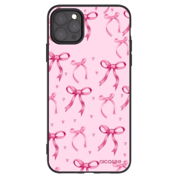 Picasee fekete szilikon tok az alábbi mobiltelefonokra Apple iPhone 11 Pro Max - Bow Aesthetic