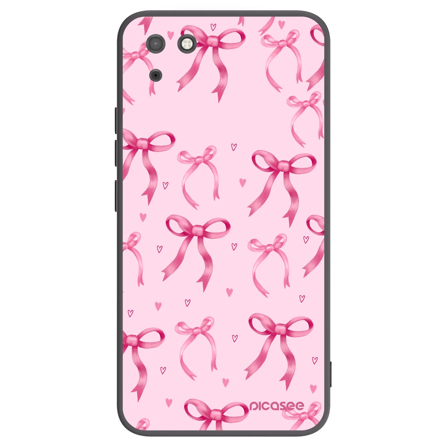 Picasee fekete szilikon tok az alábbi mobiltelefonokra Huawei Y5P - Bow Aesthetic