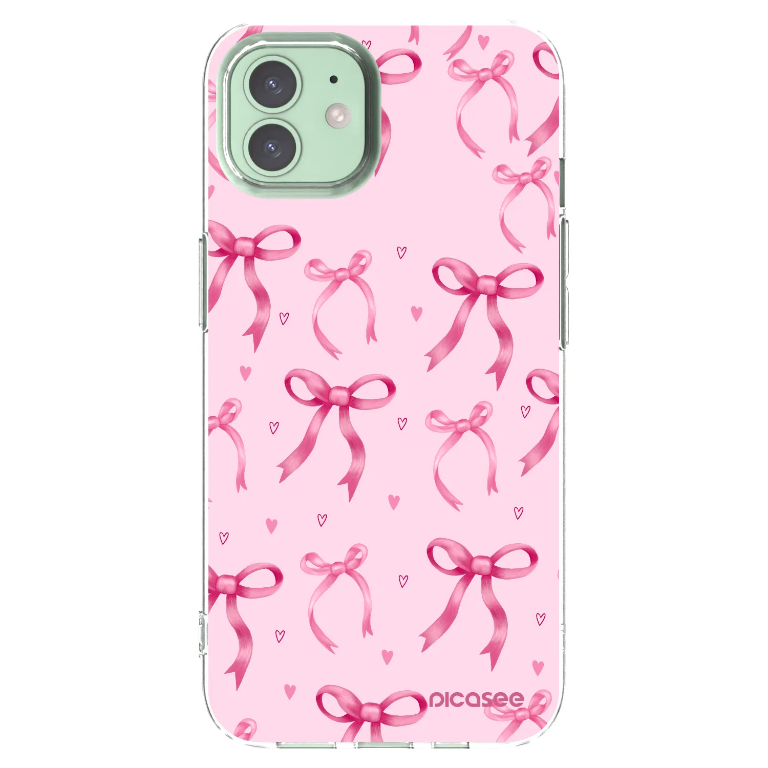 Picasee átlátszó szilikon tok az alábbi mobiltelefonokra Apple iPhone 12 - Bow Aesthetic