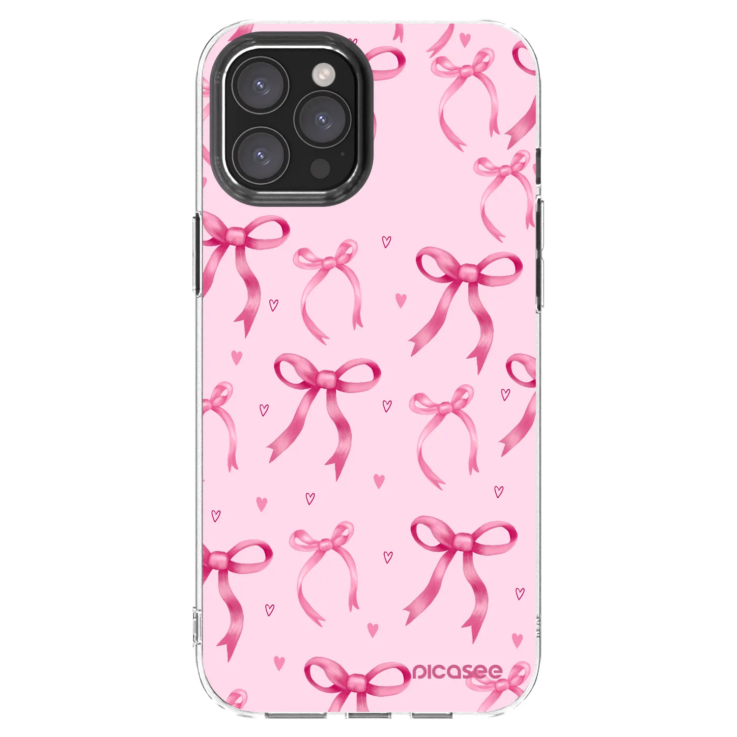 Picasee átlátszó szilikon tok az alábbi mobiltelefonokra Apple iPhone 12 Pro Max - Bow Aesthetic
