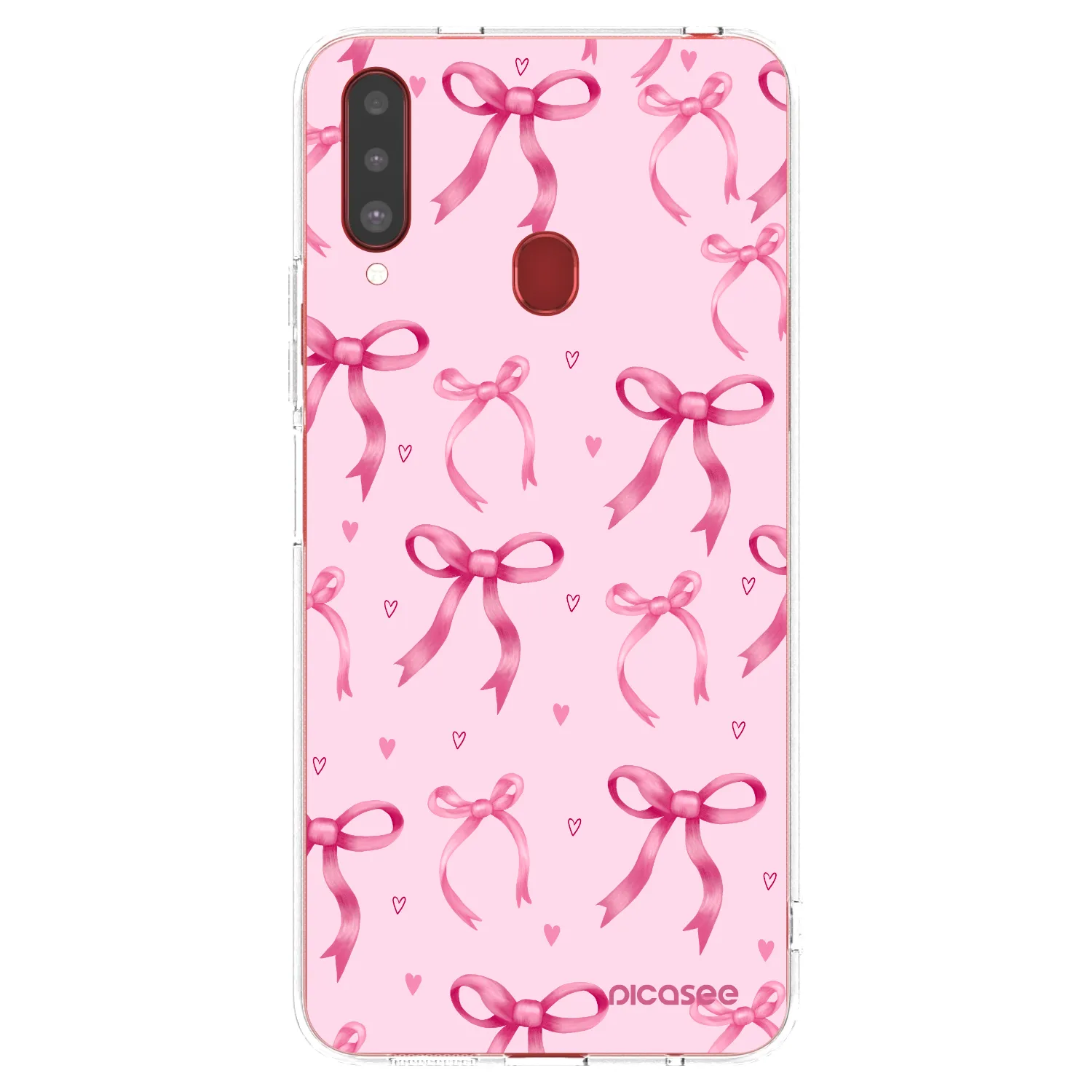 Picasee átlátszó szilikon tok az alábbi mobiltelefonokra Samsung Galaxy A20s - Bow Aesthetic