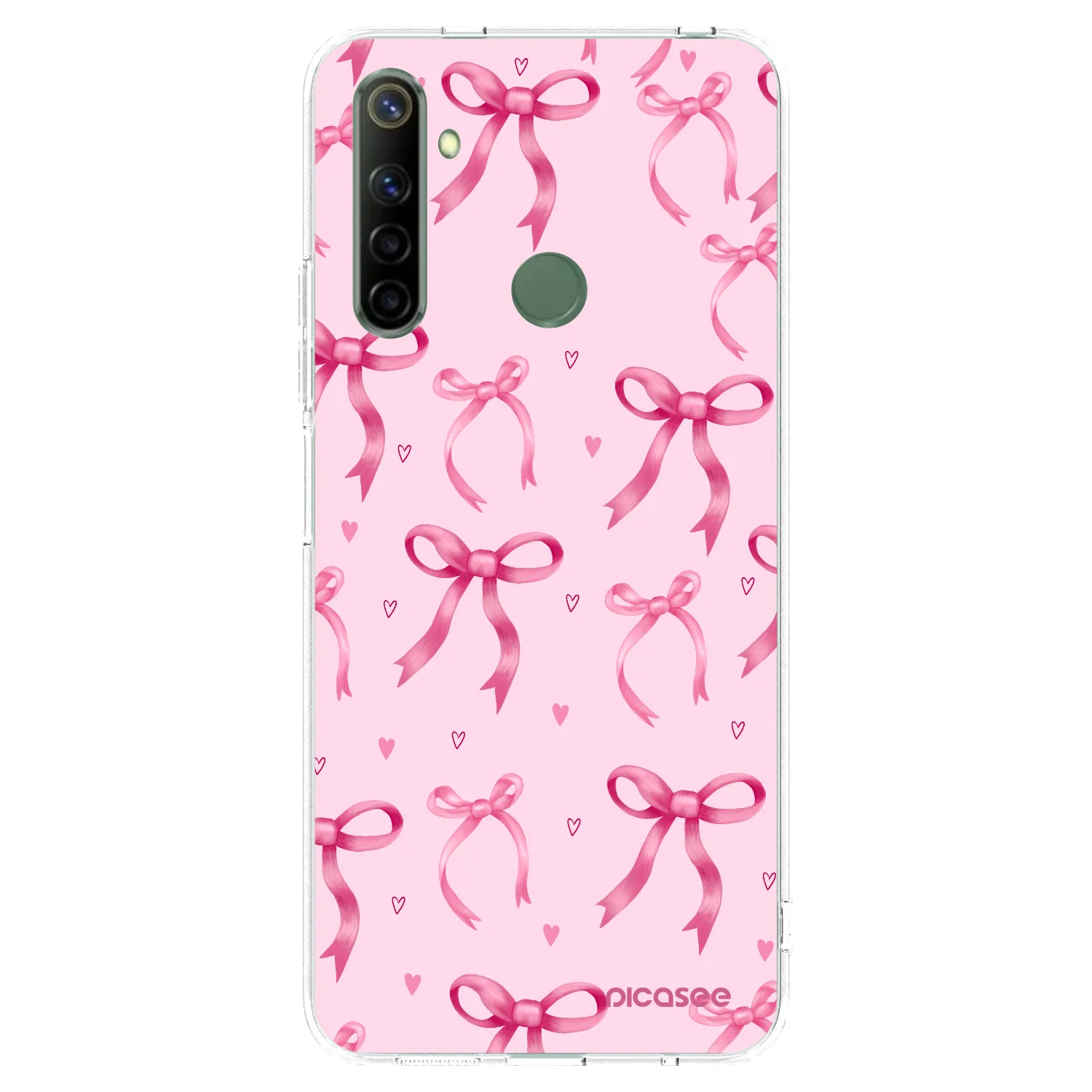 Picasee átlátszó szilikon tok az alábbi mobiltelefonokra Realme 6i - Bow Aesthetic