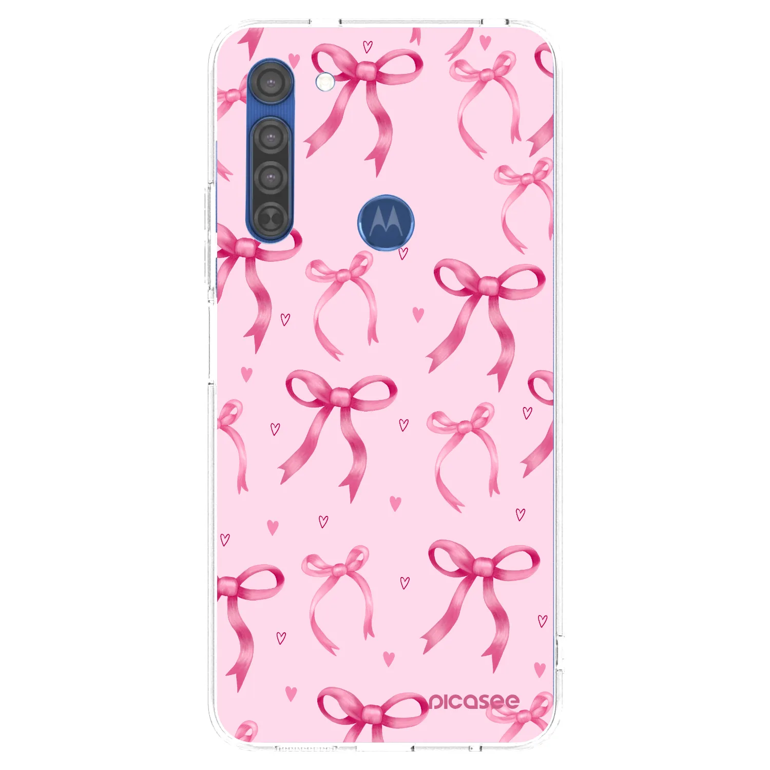 Picasee átlátszó szilikon tok az alábbi mobiltelefonokra Motorola Moto G8 - Bow Aesthetic
