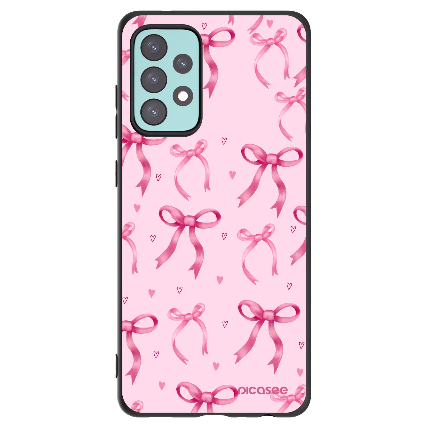 Picasee fekete szilikon tok az alábbi mobiltelefonokra Samsung Galaxy A72 A725F - Bow Aesthetic