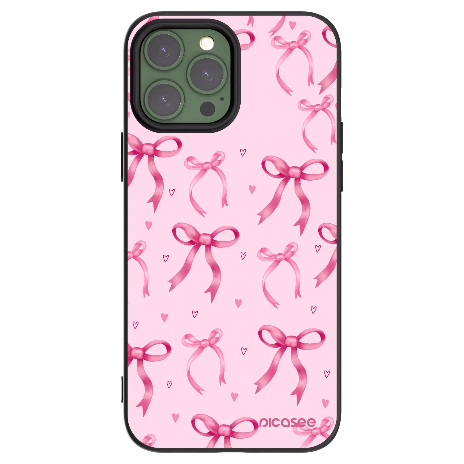 Picasee fekete szilikon tok az alábbi mobiltelefonokra Apple iPhone 13 Pro Max - Bow Aesthetic