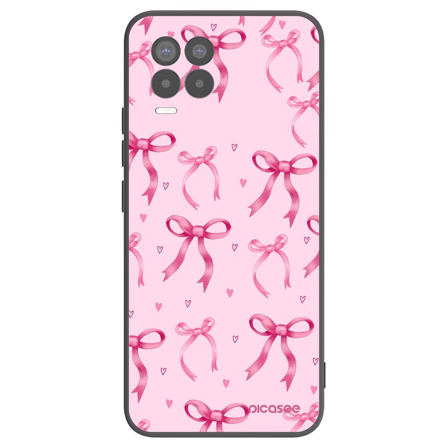 Picasee fekete szilikon tok az alábbi mobiltelefonokra Realme 8 Pro - Bow Aesthetic