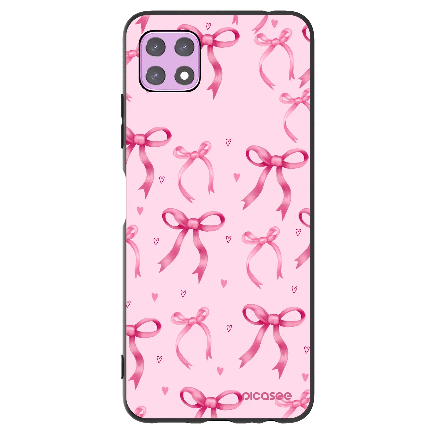 Picasee fekete szilikon tok az alábbi mobiltelefonokra Samsung Galaxy A22 A226B 5G - Bow Aesthetic