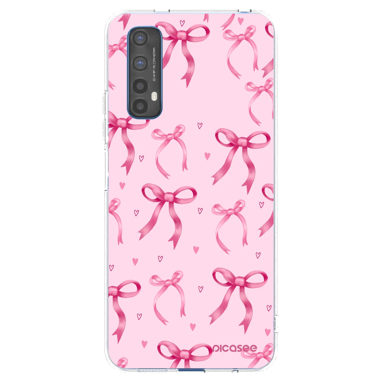 Picasee átlátszó szilikon tok az alábbi mobiltelefonokra Realme 7 - Bow Aesthetic