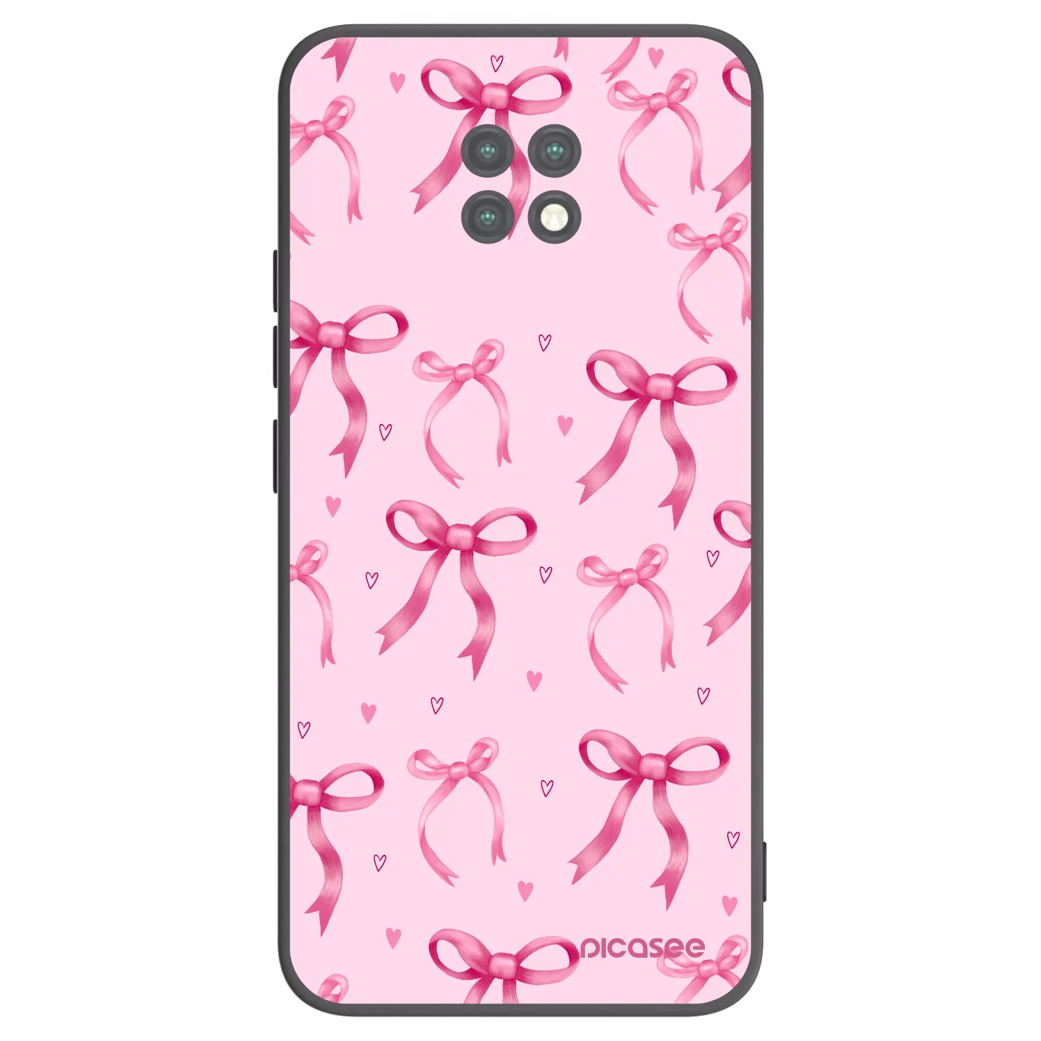 Picasee fekete szilikon tok az alábbi mobiltelefonokra Xiaomi Redmi Note 9T - Bow Aesthetic