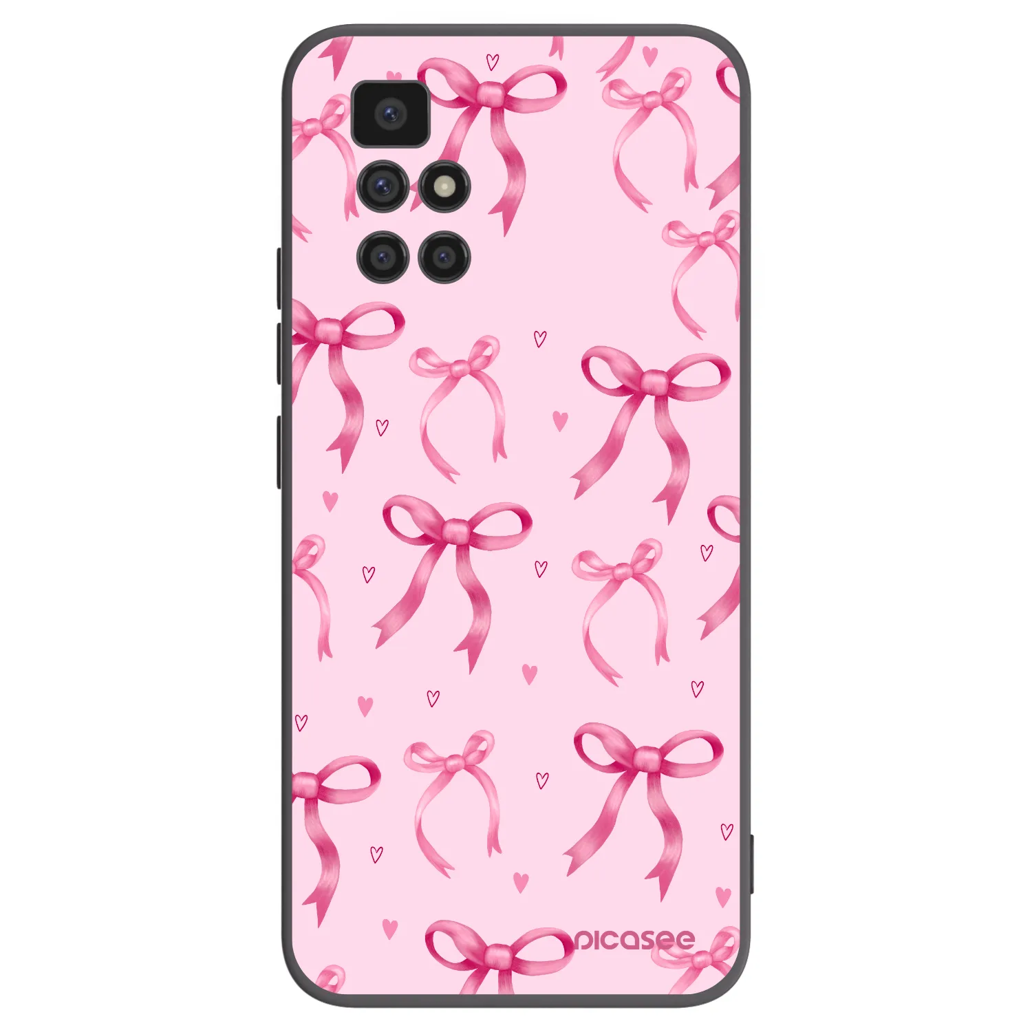 Picasee fekete szilikon tok az alábbi mobiltelefonokra Xiaomi Redmi 10 - Bow Aesthetic