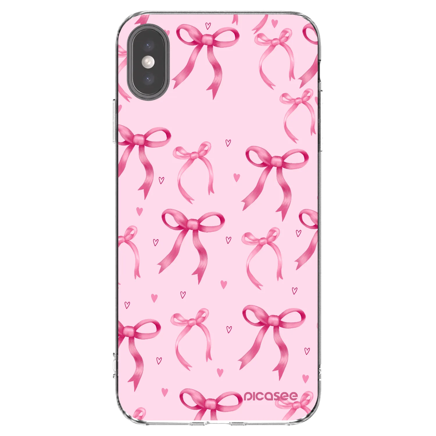Picasee átlátszó szilikon tok az alábbi mobiltelefonokra Apple iPhone XS Max - Bow Aesthetic