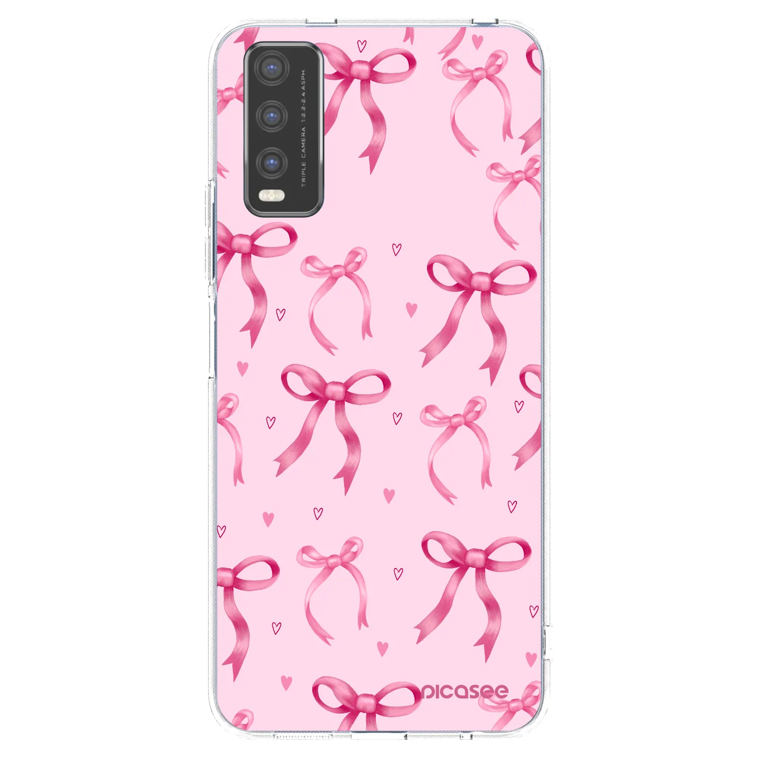 Picasee átlátszó szilikon tok az alábbi mobiltelefonokra Vivo Y20s - Bow Aesthetic