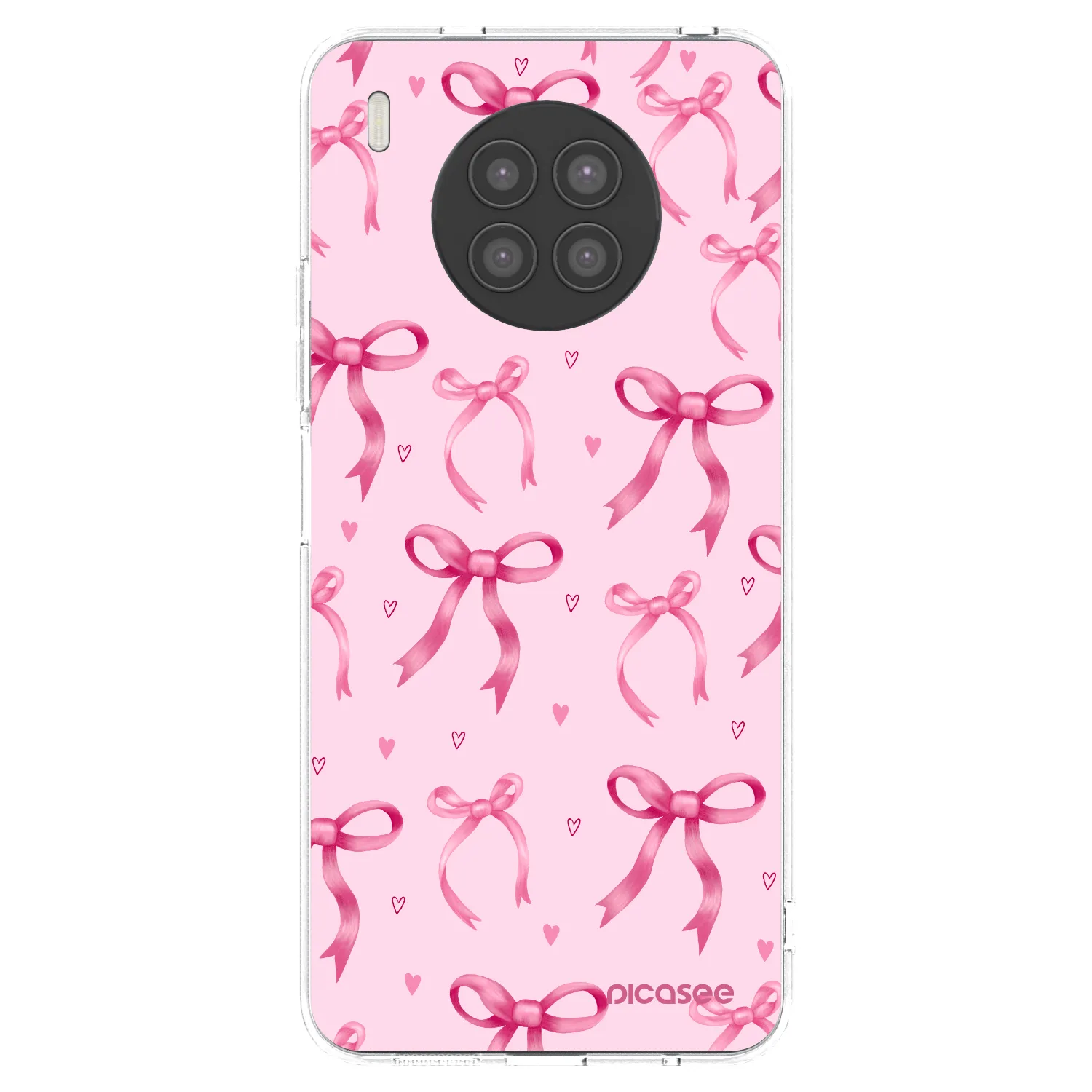 Picasee átlátszó szilikon tok az alábbi mobiltelefonokra Huawei Nova 8i - Bow Aesthetic