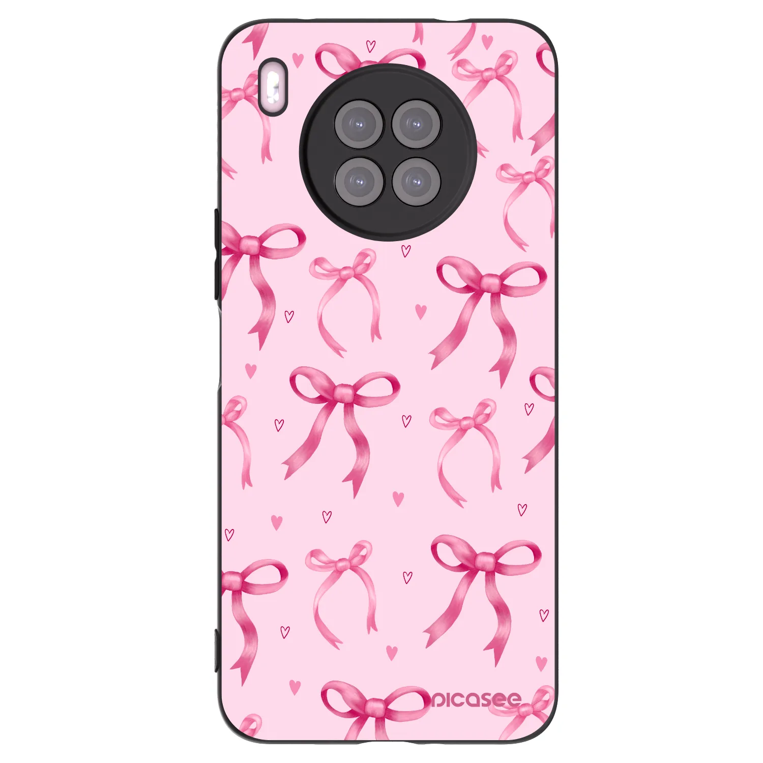 Picasee fekete szilikon tok az alábbi mobiltelefonokra Huawei Nova 8i - Bow Aesthetic