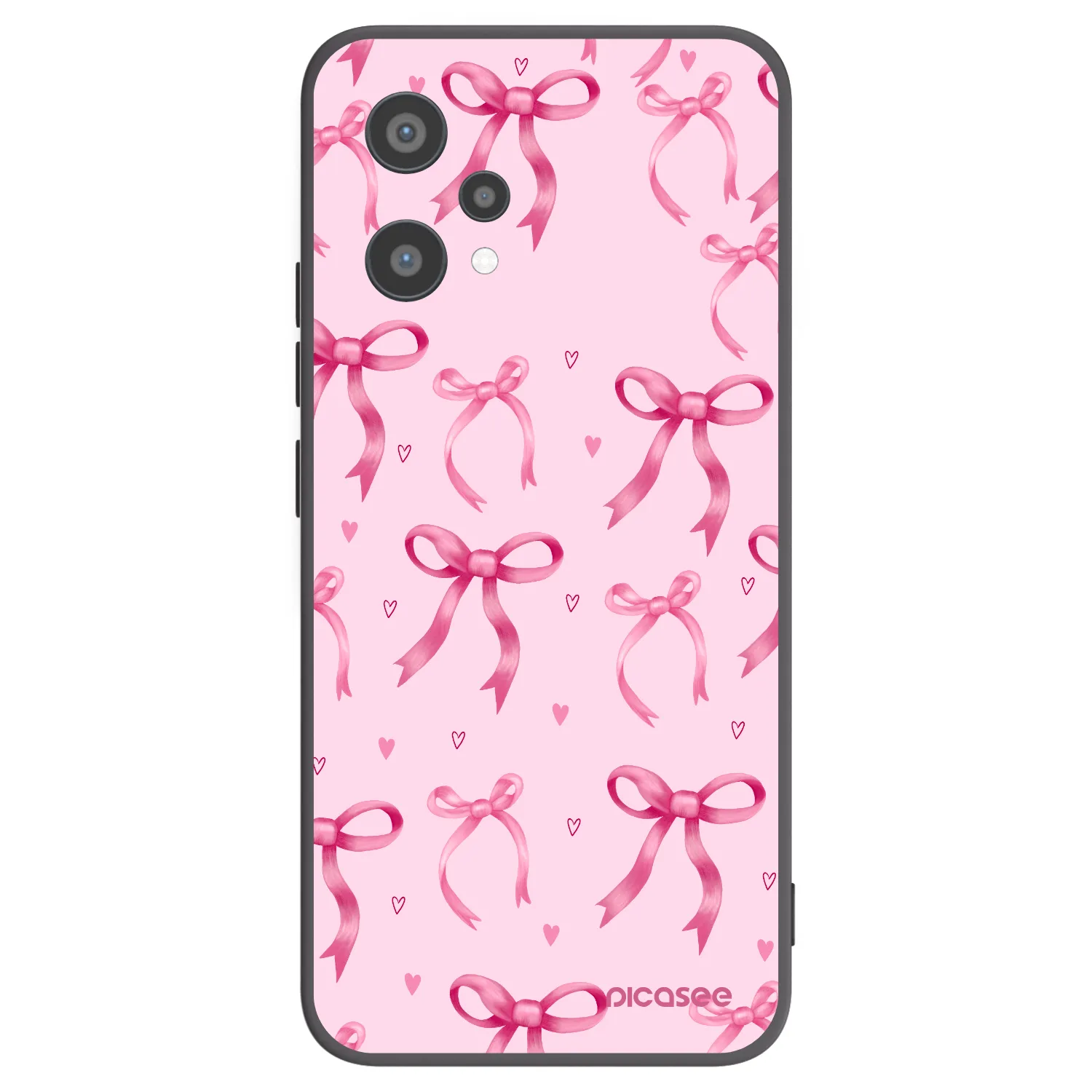 Picasee fekete szilikon tok az alábbi mobiltelefonokra Realme 9 Pro 5G - Bow Aesthetic