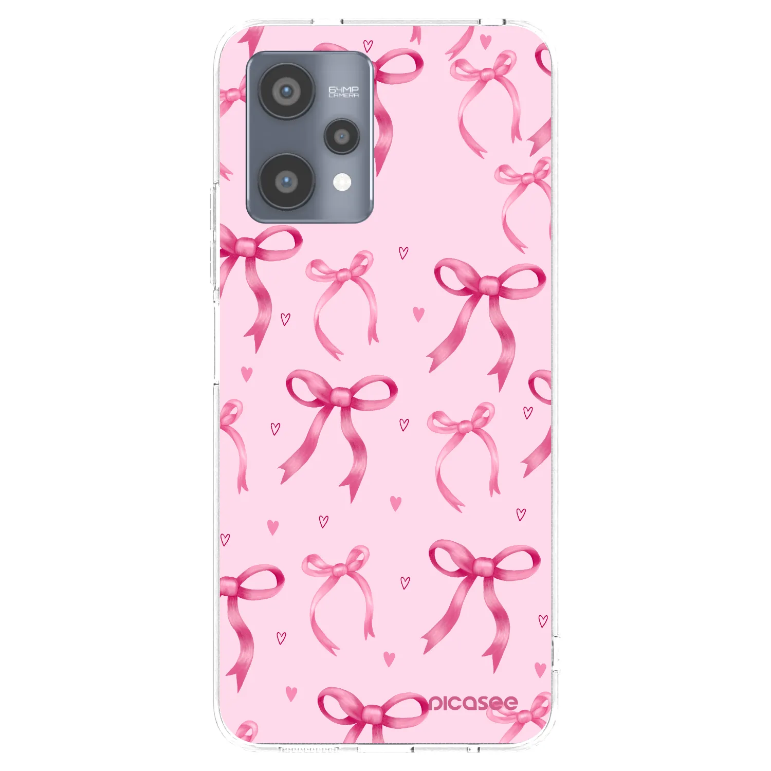Picasee átlátszó szilikon tok az alábbi mobiltelefonokra Realme 9 Pro 5G - Bow Aesthetic