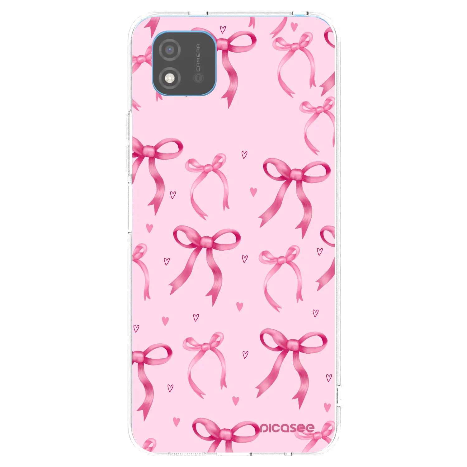 Picasee átlátszó szilikon tok az alábbi mobiltelefonokra Realme C11 (2021) - Bow Aesthetic
