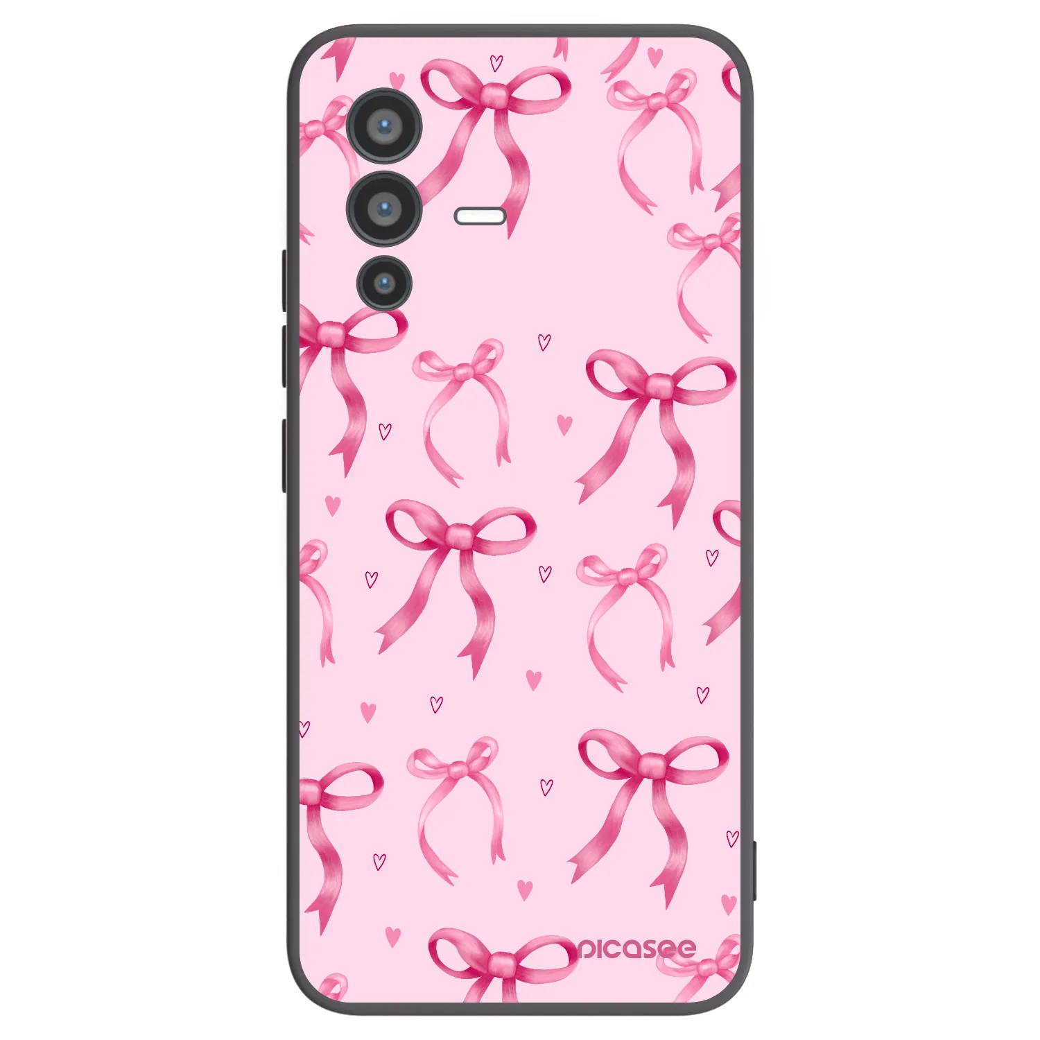 Picasee fekete szilikon tok az alábbi mobiltelefonokra Vivo V23 5G - Bow Aesthetic