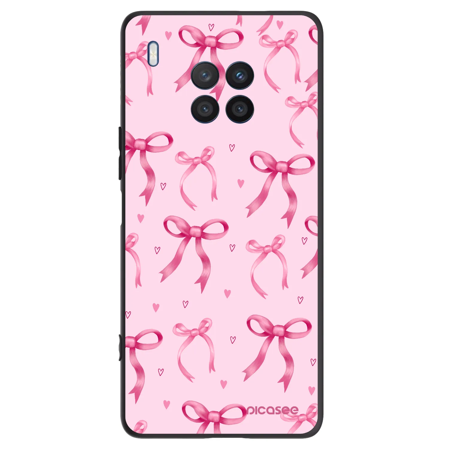 Picasee fekete szilikon tok az alábbi mobiltelefonokra Honor 50 Lite - Bow Aesthetic