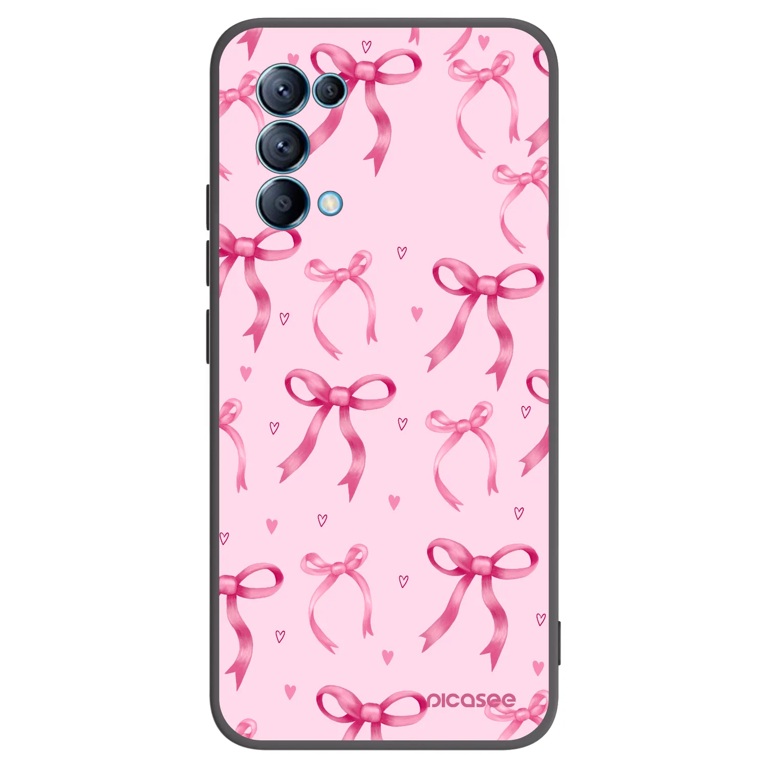 Picasee fekete szilikon tok az alábbi mobiltelefonokra OPPO Reno 5 5G - Bow Aesthetic