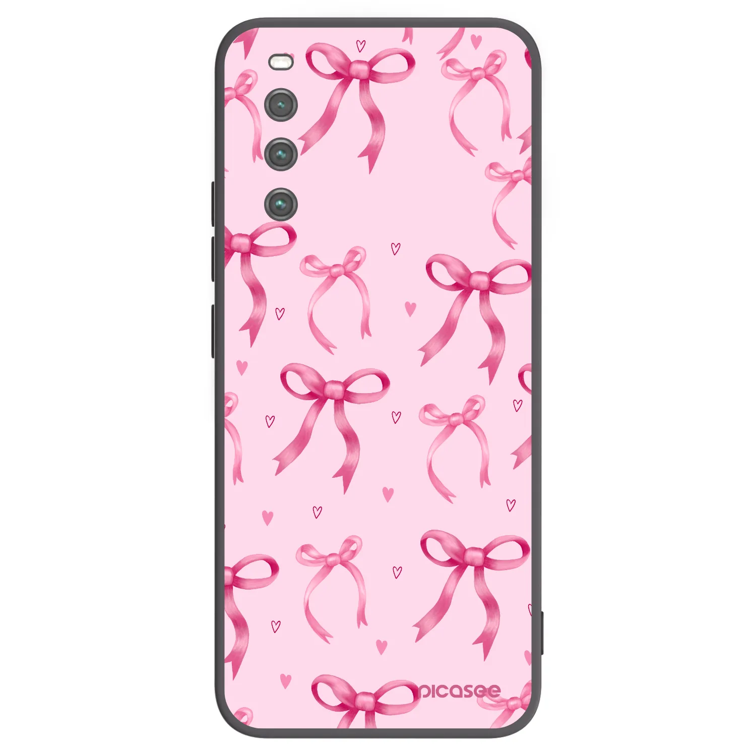 Picasee fekete szilikon tok az alábbi mobiltelefonokra Sony Xperia 10 IV 5G - Bow Aesthetic