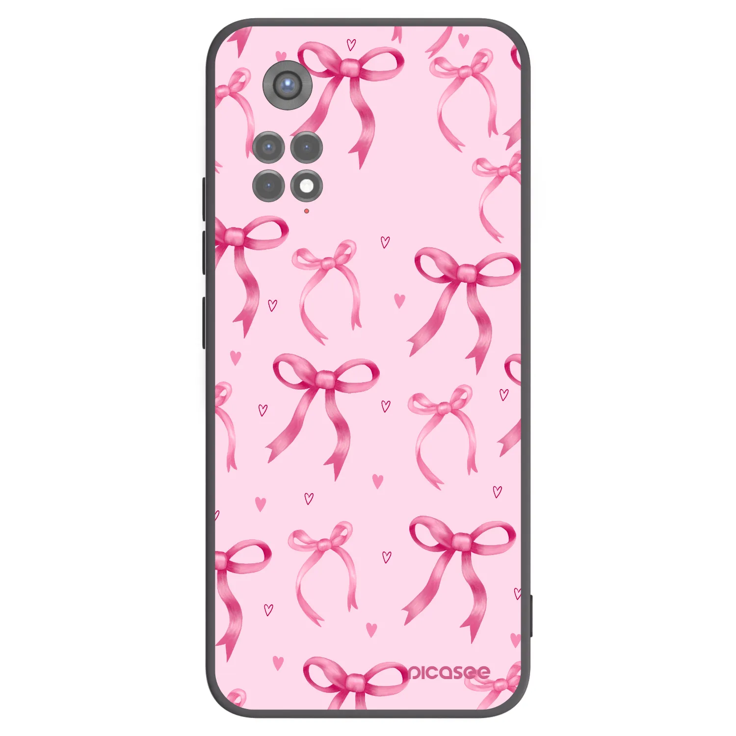 Picasee fekete szilikon tok az alábbi mobiltelefonokra Xiaomi Redmi Note 11S 5G - Bow Aesthetic