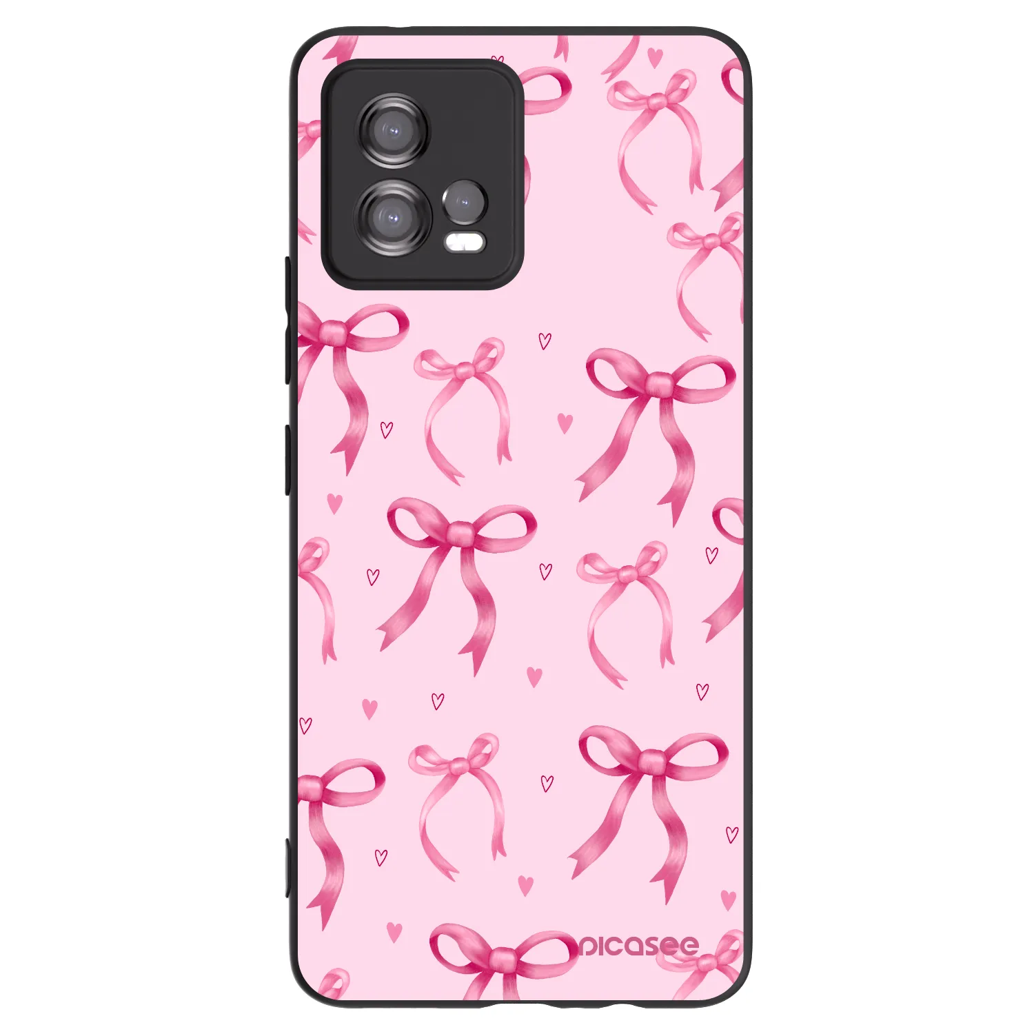 Picasee fekete szilikon tok az alábbi mobiltelefonokra Motorola Moto G72 - Bow Aesthetic