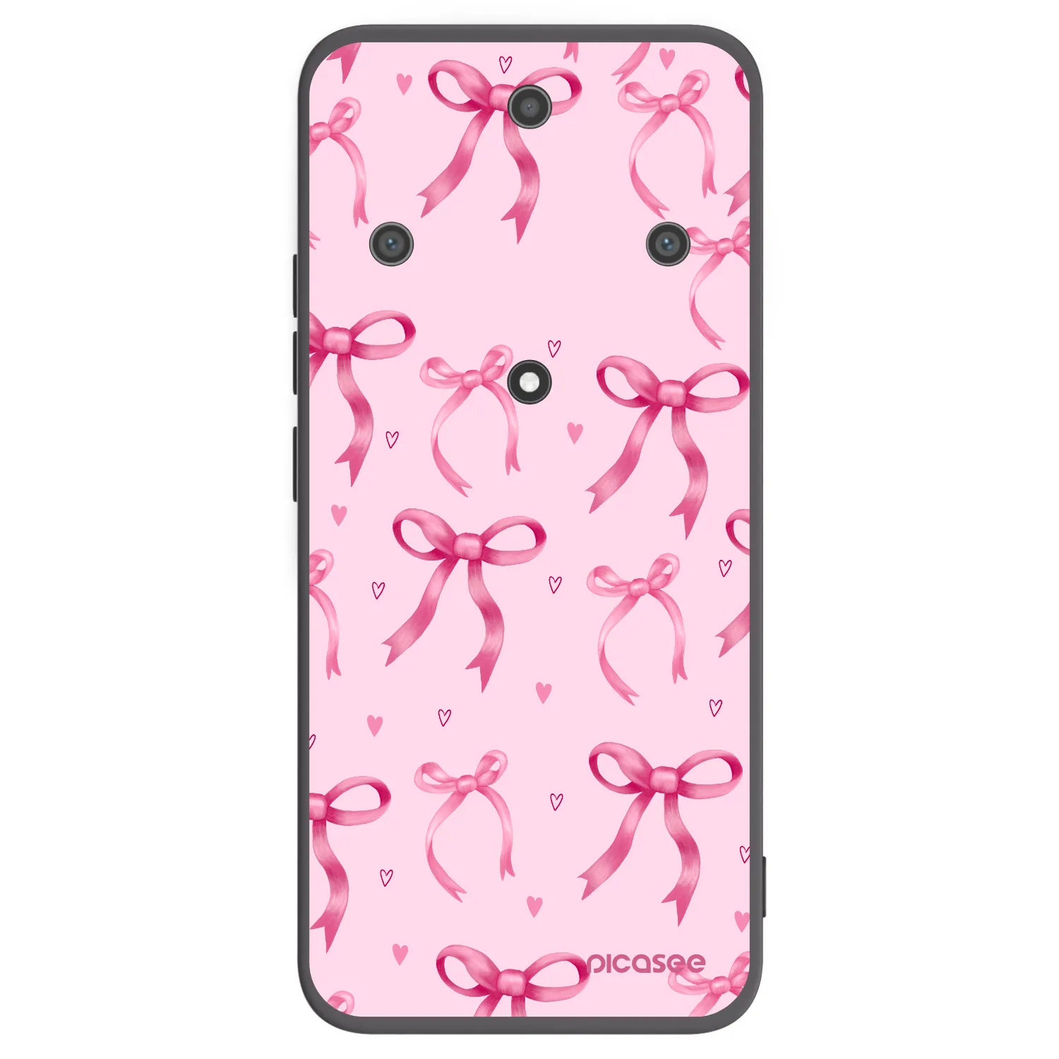 Picasee fekete szilikon tok az alábbi mobiltelefonokra Honor Magic5 Lite 5G - Bow Aesthetic