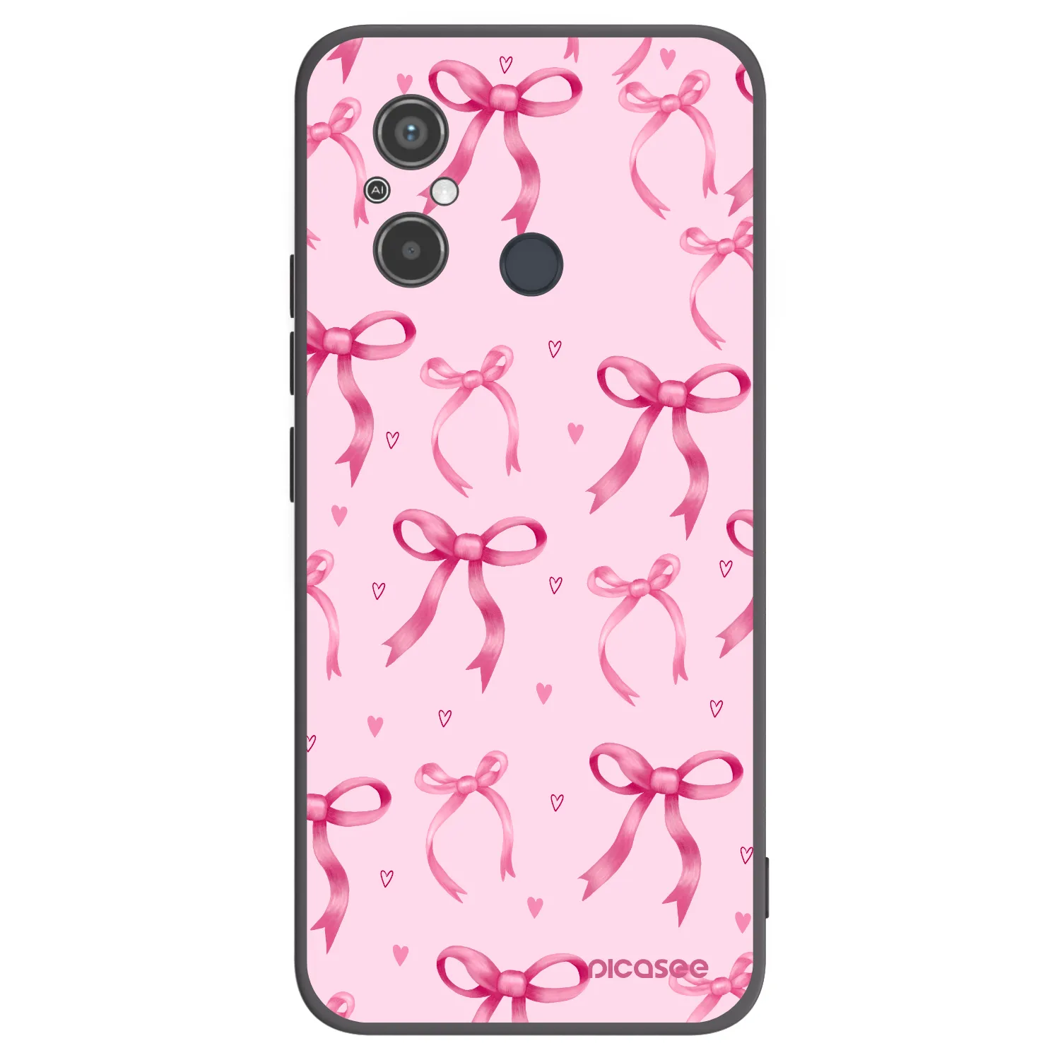 Picasee fekete szilikon tok az alábbi mobiltelefonokra Xiaomi Redmi 12C - Bow Aesthetic