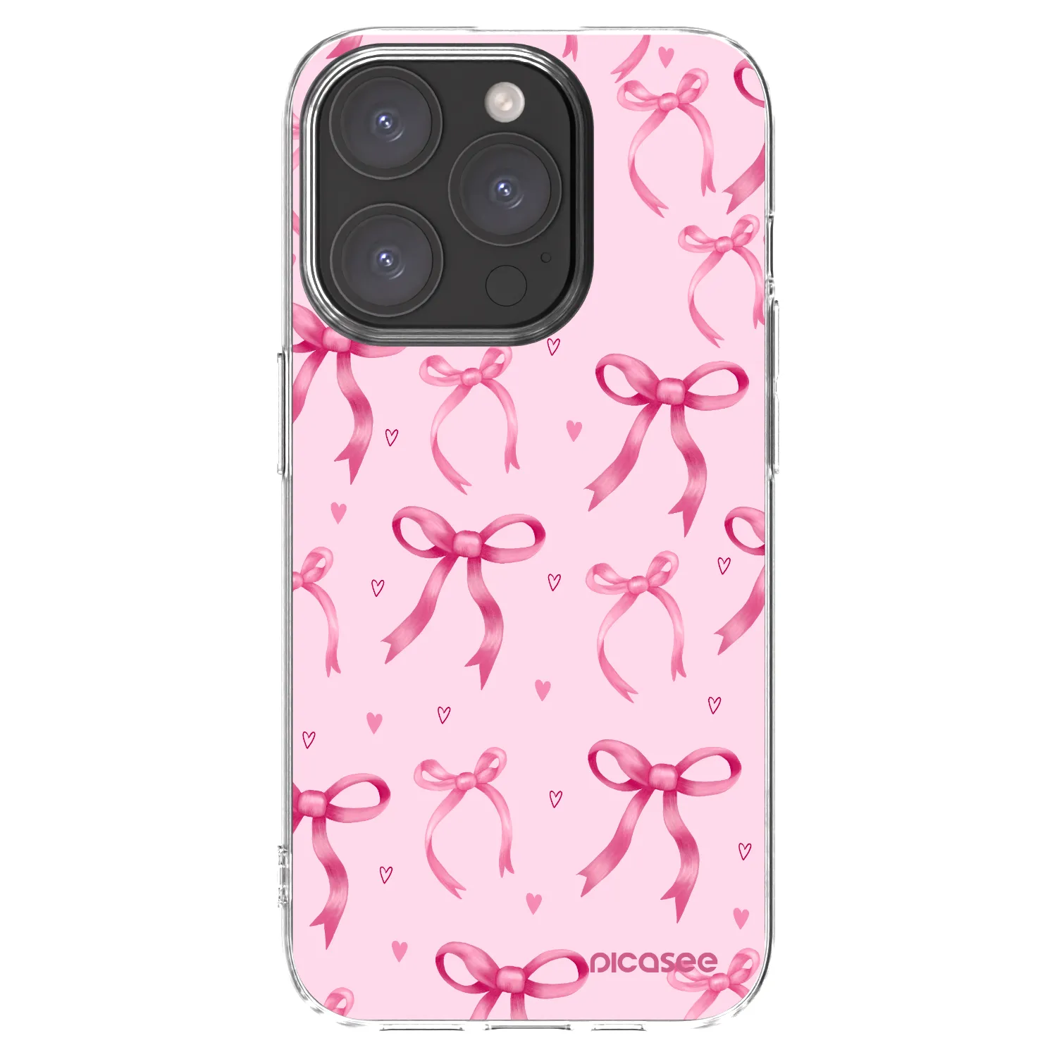 Picasee átlátszó szilikon tok az alábbi mobiltelefonokra Apple iPhone 15 Pro - Bow Aesthetic