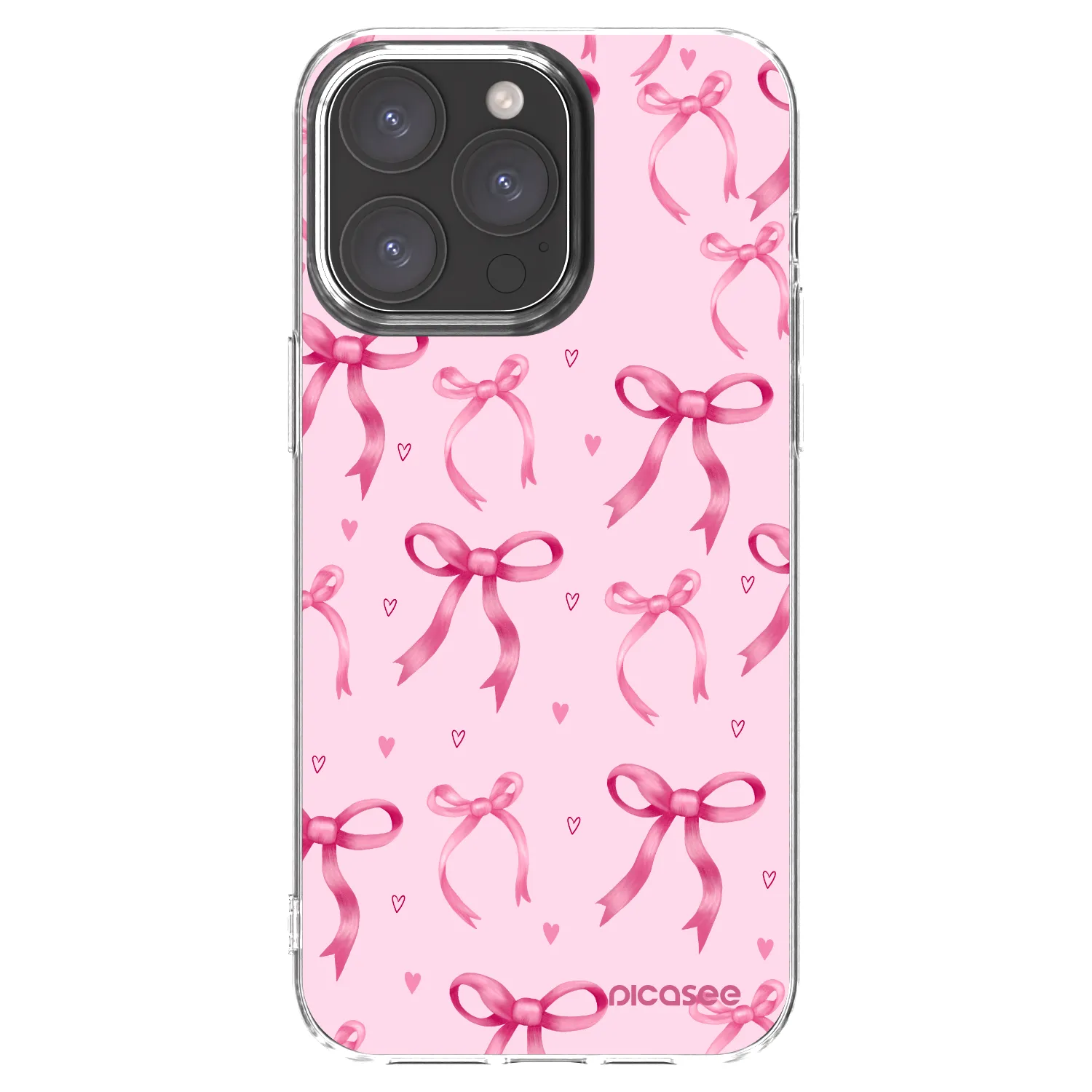 Picasee átlátszó szilikon tok az alábbi mobiltelefonokra Apple iPhone 15 Pro Max - Bow Aesthetic