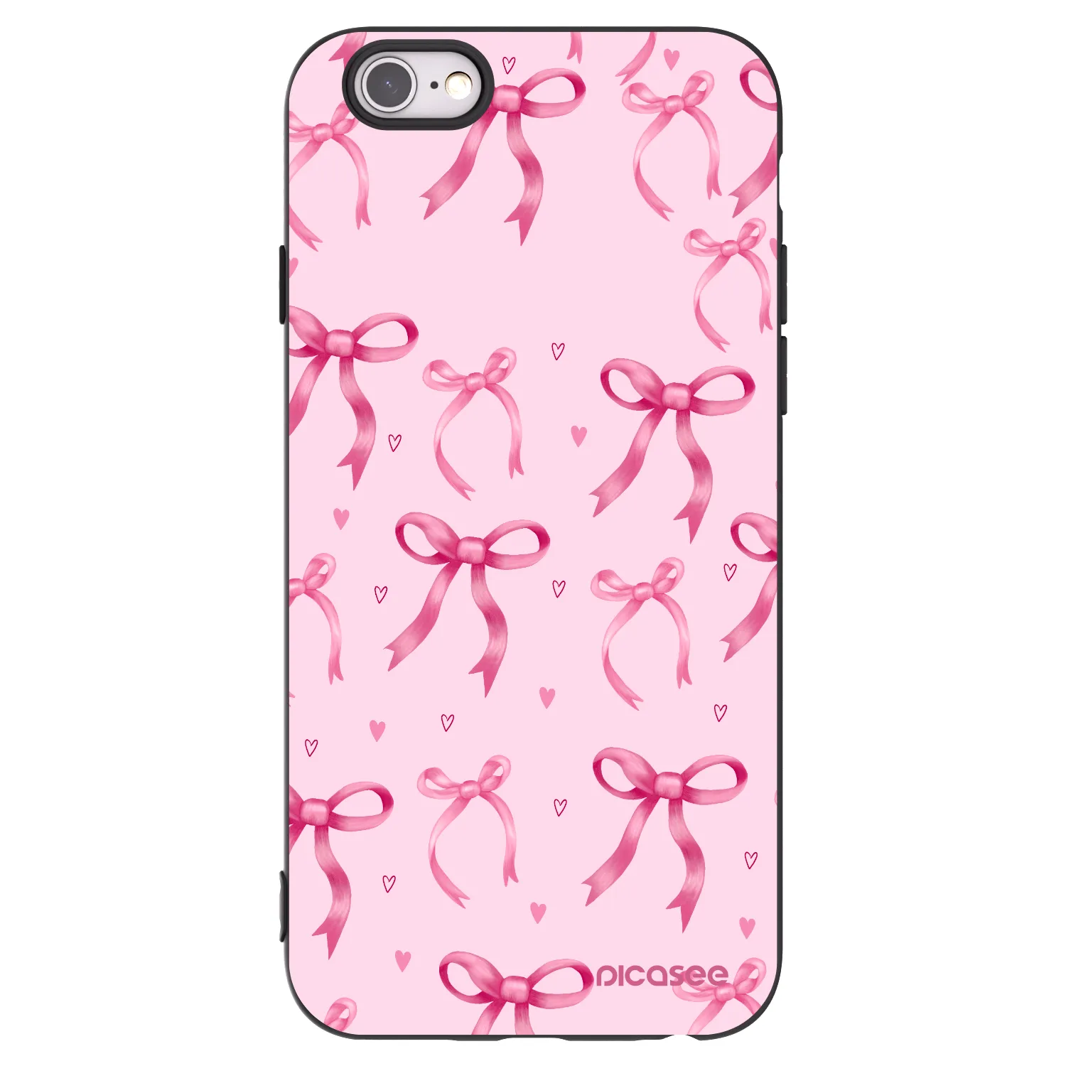 Picasee fekete szilikon tok az alábbi mobiltelefonokra Apple iPhone 6/6S - Bow Aesthetic
