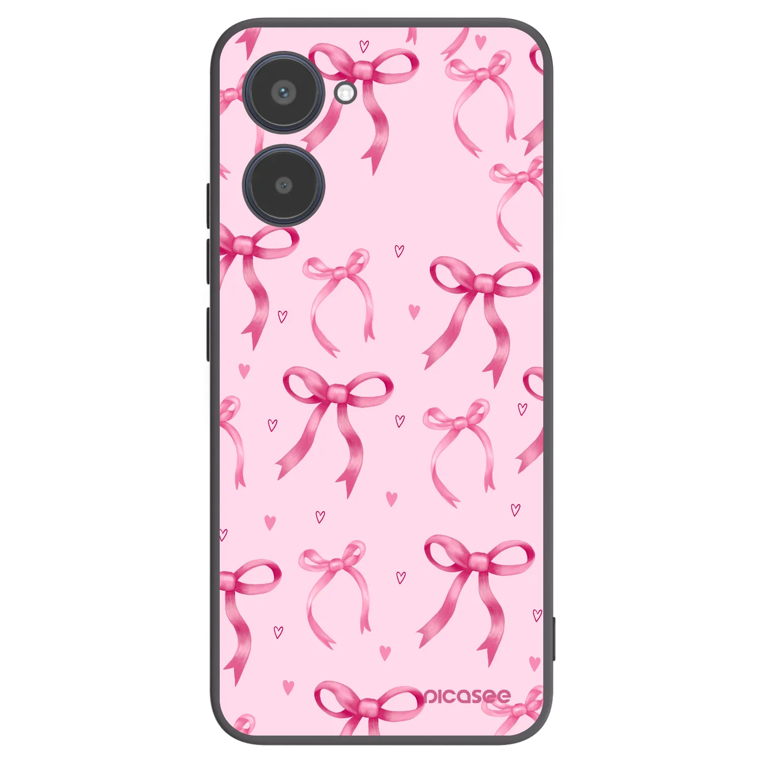 Picasee fekete szilikon tok az alábbi mobiltelefonokra Realme 10 4G - Bow Aesthetic