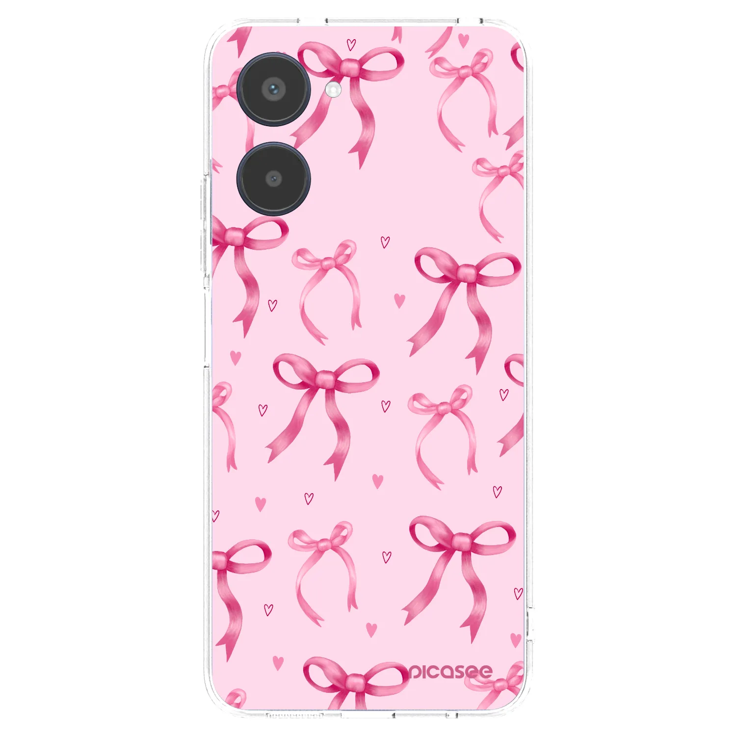 Picasee átlátszó szilikon tok az alábbi mobiltelefonokra Realme 10 4G - Bow Aesthetic