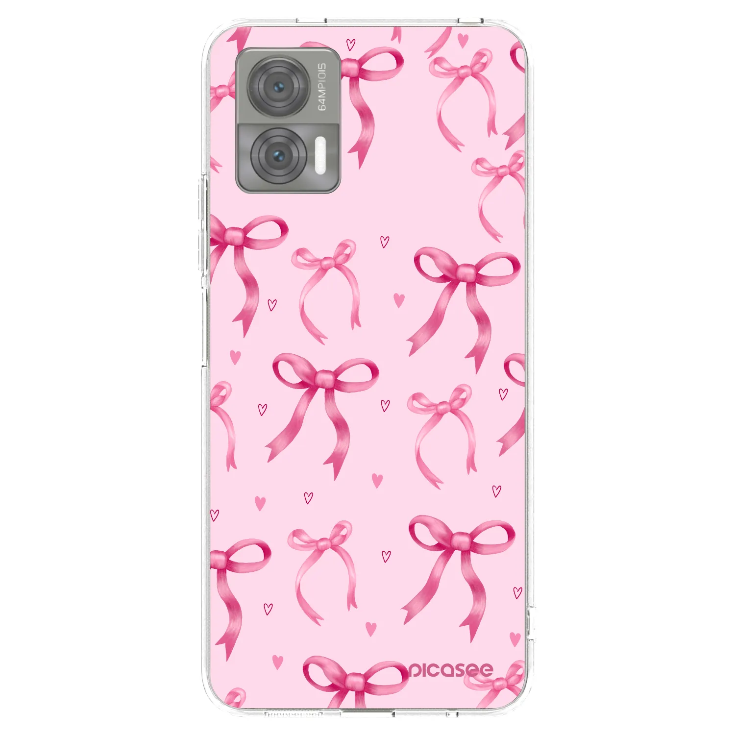 Picasee átlátszó szilikon tok az alábbi mobiltelefonokra Motorola Edge 30 Neo - Bow Aesthetic