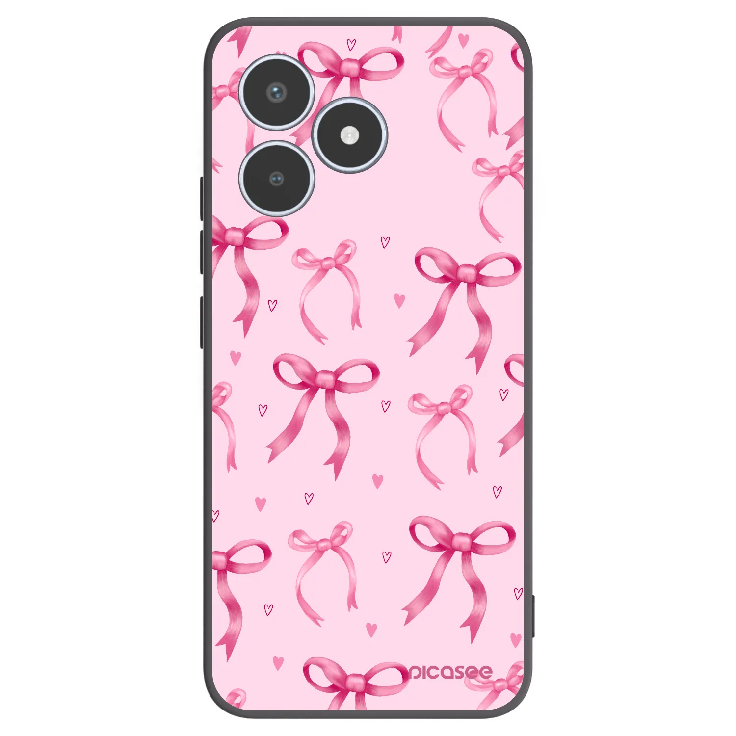 Picasee fekete szilikon tok az alábbi mobiltelefonokra Realme C53 - Bow Aesthetic
