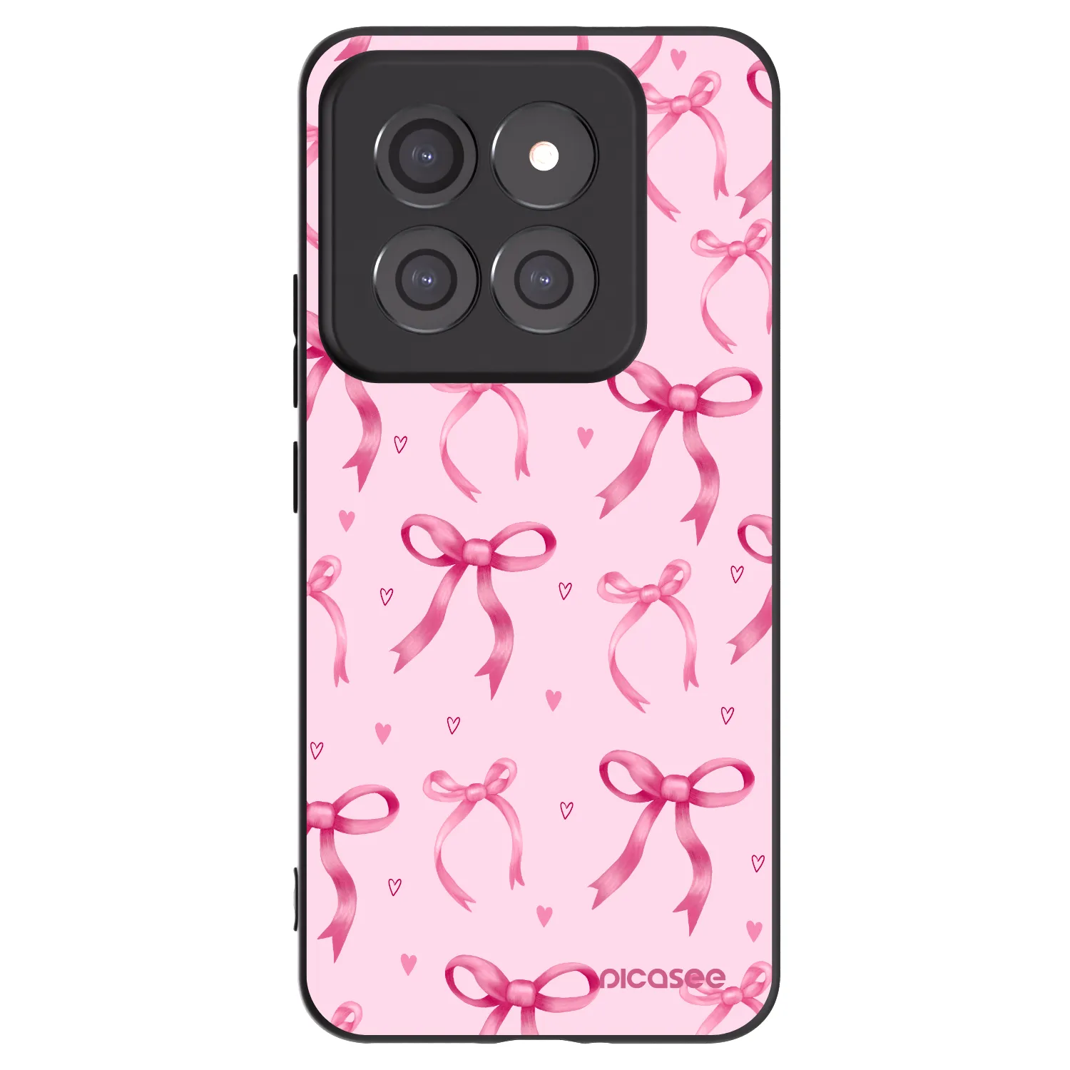 Picasee fekete szilikon tok az alábbi mobiltelefonokra Xiaomi 14 Pro - Bow Aesthetic